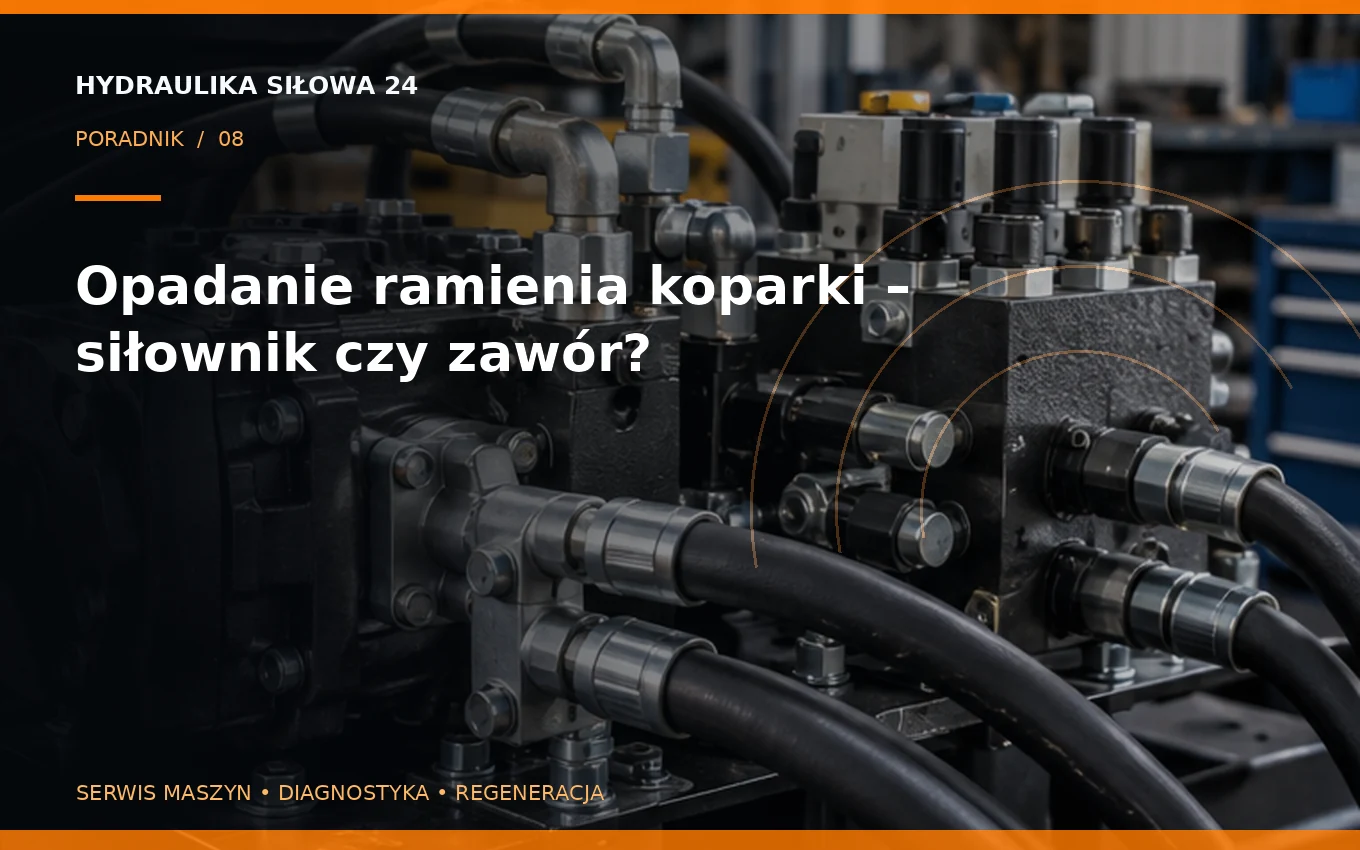Opadanie ramienia koparki – siłownik czy zawór?