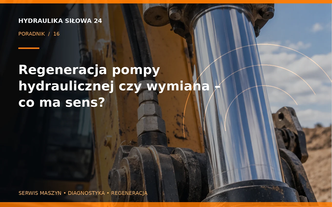 Regeneracja pompy hydraulicznej czy wymiana – co ma sens?
